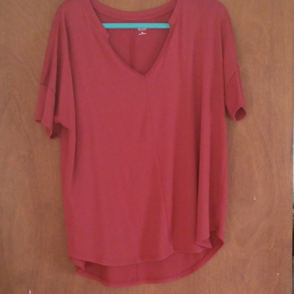 Short Sleeve V Neck